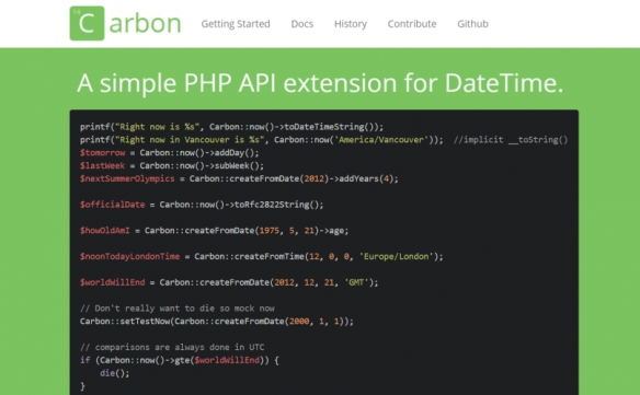 Working with Date/Time in Laravel 5.2  using PHP Carbon Library